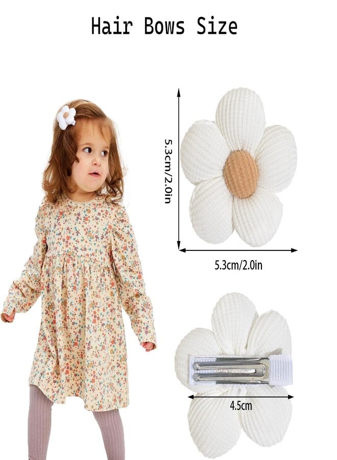 Jeffan 16Pcs Girls Flower Hair Clips, Non Slip Wrapped Handmade Floral Hair Clips Hair Accessories for Girls Toddlers Teens and Women - Image 2